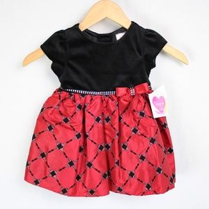Baby Girl Plaid Christmas Holiday Party Dress